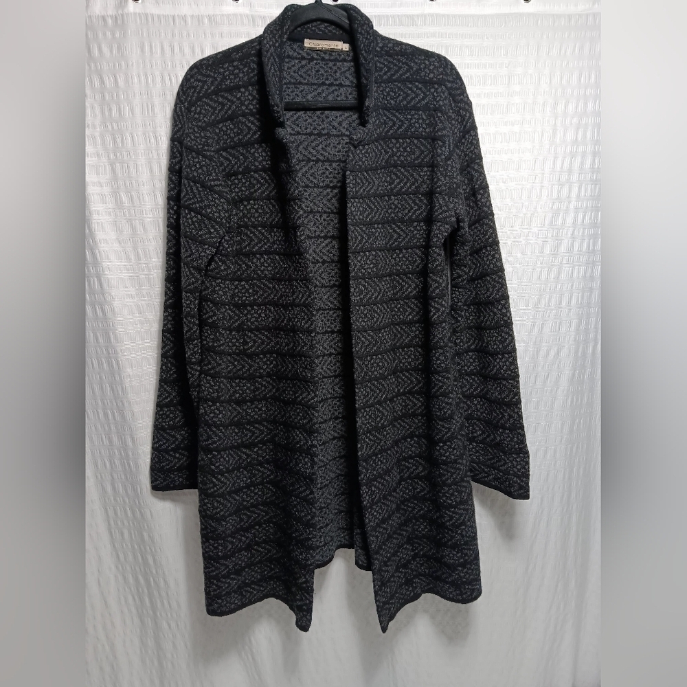 Chiaramente Wool blend open front Midi Sweater.  Ladies size L